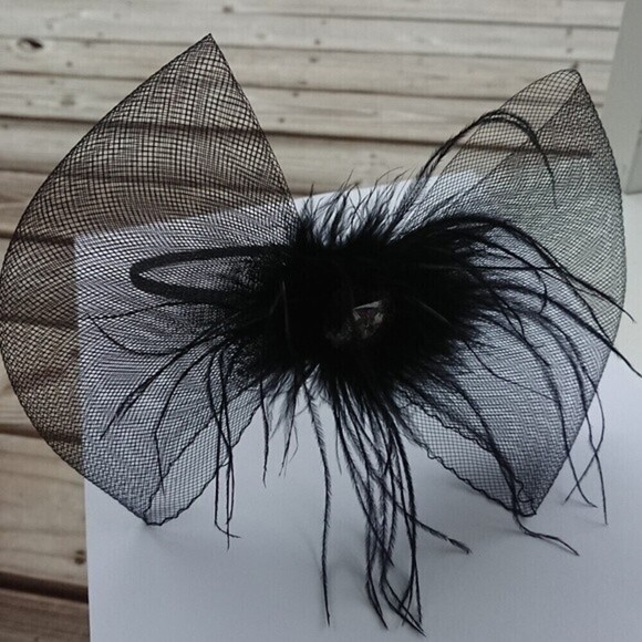 Nordstrom elegant big bow cocktail black headband
